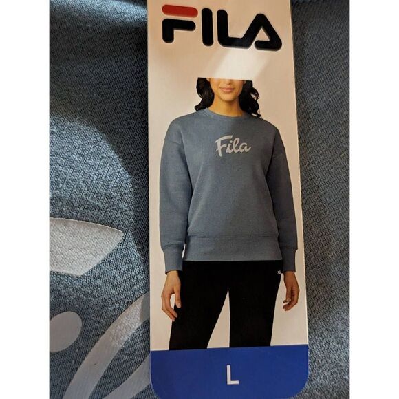 Fila Women's Blue Crewneck Sweatshirt Size L NWT - Picture 3 of 4